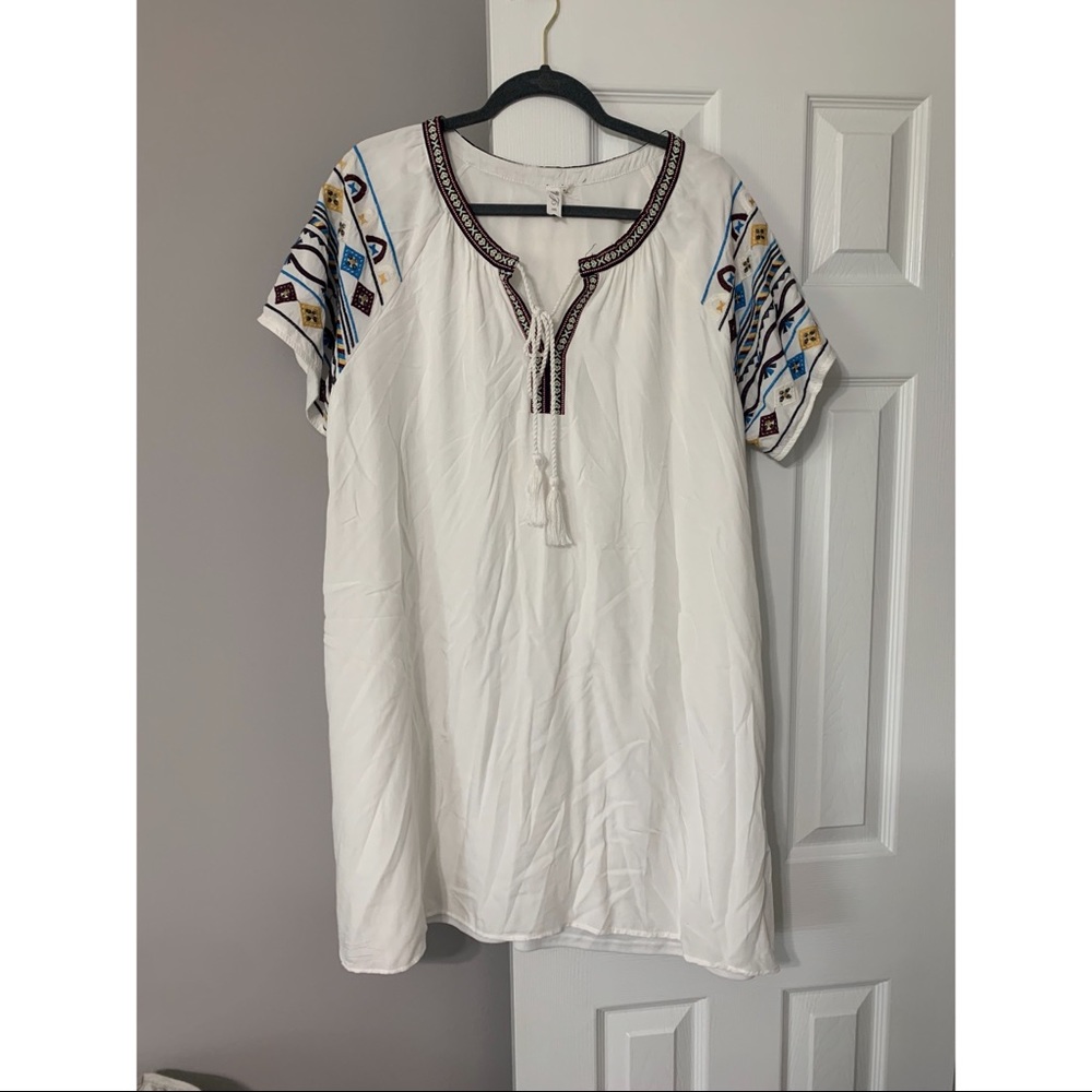 Chic Soul Peasent White Dress 3x